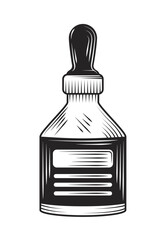 dropper ink bottle art doodle