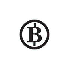 B logo template circle currency illustration design vector