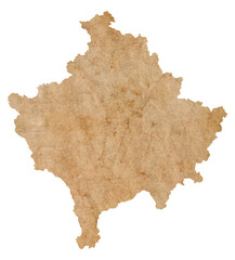 map of Kosovo on old brown grunge paper	 - obrazy, fototapety, plakaty