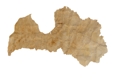map of Latvia on old brown grunge paper	