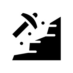 mine solid icon illustration vector graphic 