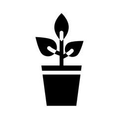 plant solid icon illustration vector graphic 