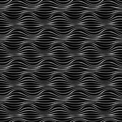 Vector seamless texture. Modern geometric background with wavy lines.