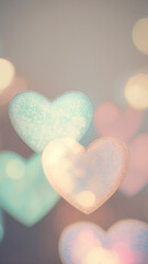 Fototapeta premium Heart, love, background, beautiful colors, bright colors and shapes