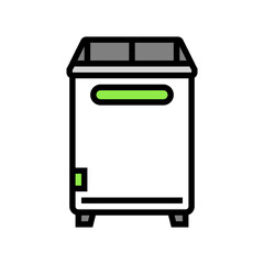 laundry basket bedroom interior color icon vector illustration