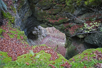 Hiking at the Riesenburg burial cave