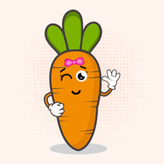 Cute Carrot Character - Lovable Vegetable Mascot Design