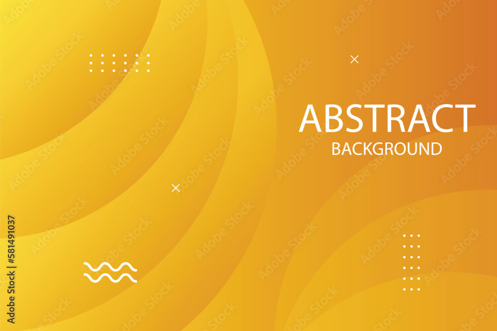 Aufkleber abstract yellow gradient background dynamic shapes vector illustration.