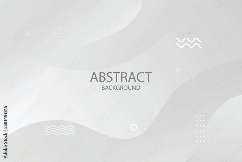Aufkleber abstract silver gradient background dynamic shapes vector illustration.