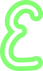 Retro letter E
