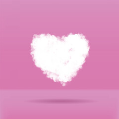 Realistic vector cloud heart
