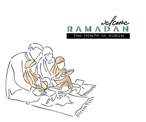 family in ramadan