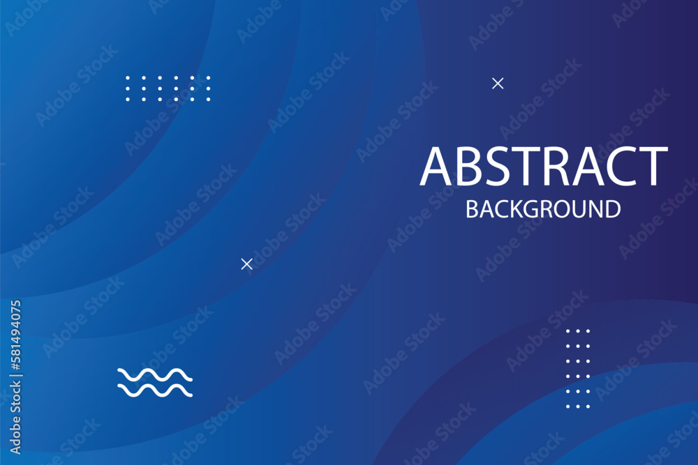 Aufkleber abstract blue gradient background dynamic shapes vector illustration.