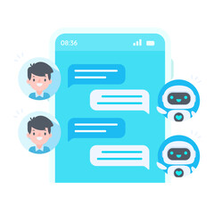 Auto reply system with intelligent robots provide information and help customers with problems
