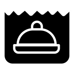 Food Delivery Glyph Icon Free