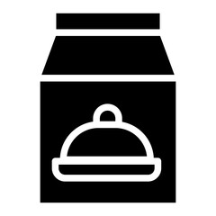 Food Delivery Glyph Icon Free