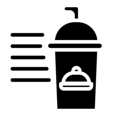 Food Delivery Glyph Icon Free