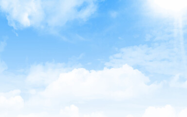 Blue sky with clouds background. Sky nature landscape background