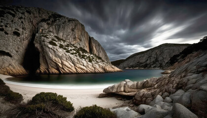 Fototapeta premium Ibiza island. Journey through incredibly beautiful Spain. Generative AI