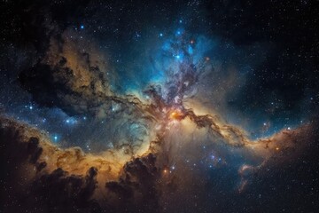 Stars from the Milky Way as a background. Generative AI