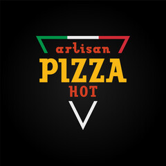 Pizzeria logo template, design emblem or badges for cafes, fast food restaurants, or delivery pizza, vector illustration 10EPS