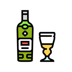 absinthe drink bottle color icon vector illustration