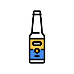 beer glass bottle color icon vector illustration