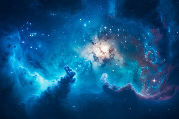 Obraz na płótnie Canvas Night sky - Universe filled with stars, nebula and galaxy, flat 2d texture - Exploration, celestial, otherworldly, cosmic, infinite, mysterious, vast, mesmerizing, beautiful, colorful, 