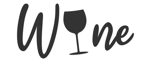 Wine witn glass icon.