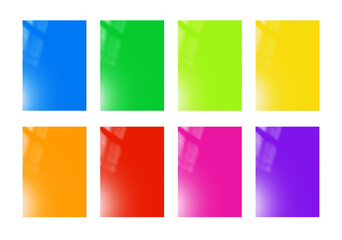 Multi color booklets range mockup on transparent background