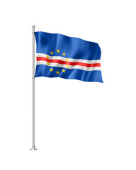 Cape Verde flag isolated on white