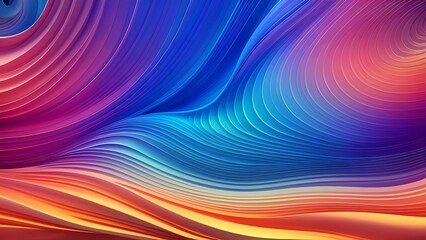 Obraz premium Abstract wavy background, generative AI