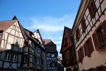 Historical half-timbered houses in the old town of Colmar, France Alsace