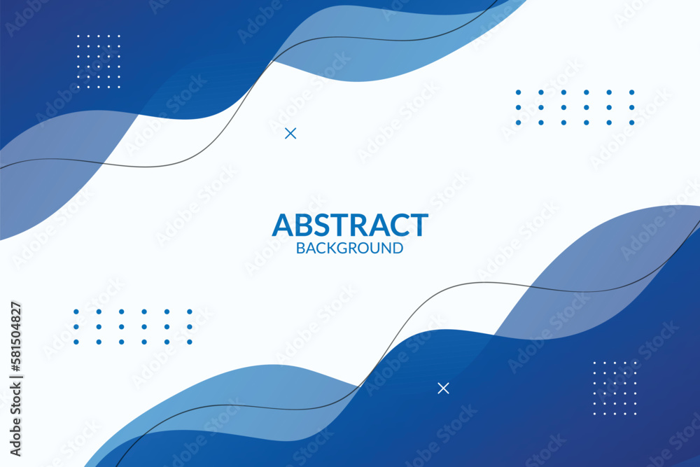 Poster abstract blue gradient background dynamic shapes vector.