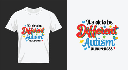 It's ok to be Different Autism awareness Autism Awareness SVG Design 