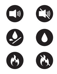 Sound, Fire, & Water Icon Sheet