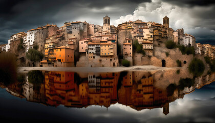 Fototapeta na wymiar Medieval city Cuenca. Journey through incredibly beautiful Spain. Generative AI