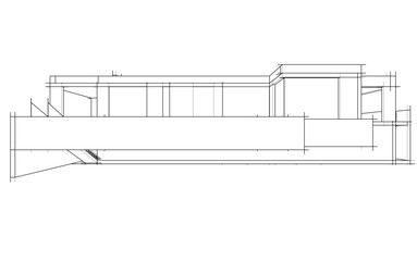 Modern house architectural drawing