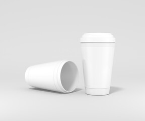 white plastic cup