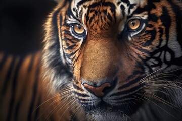 close up photo of a tiger. Generative AI
