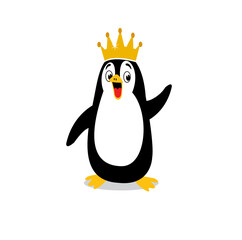king penguin cartoon vector. clip art bee stock vector illustration	
