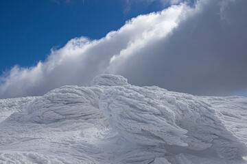 snow covered mountains