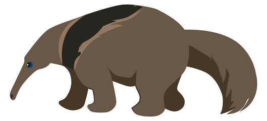 Anteater icon. Zoo animal symbol. Nature character