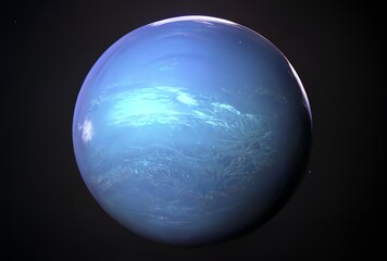 planet Neptune in space, astronomy, space exploration, heavenly bodies of the galaxy, generative ai - obrazy, fototapety, plakaty