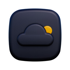 3D User Interface Weather Isolated