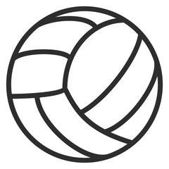 Volleyball ball linear icon. Summer beach sport symbol