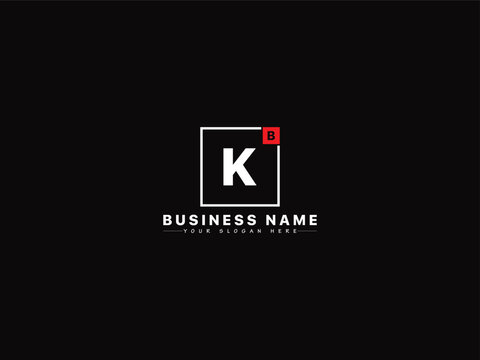 Square BK Logo Design, Premium KB Shape Logo Letter Vector