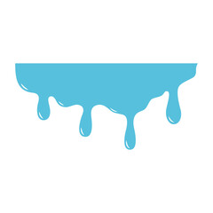 Blue paint splatter horizontal drips.