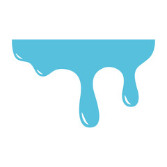 Blue paint splatter horizontal drips.