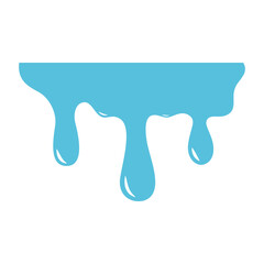 Blue paint splatter horizontal drips.